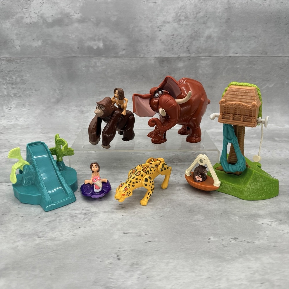 2000 Disney's Tarzan Happy Meal Chain Reaction Jungle Toys Sabor Lot Of 5